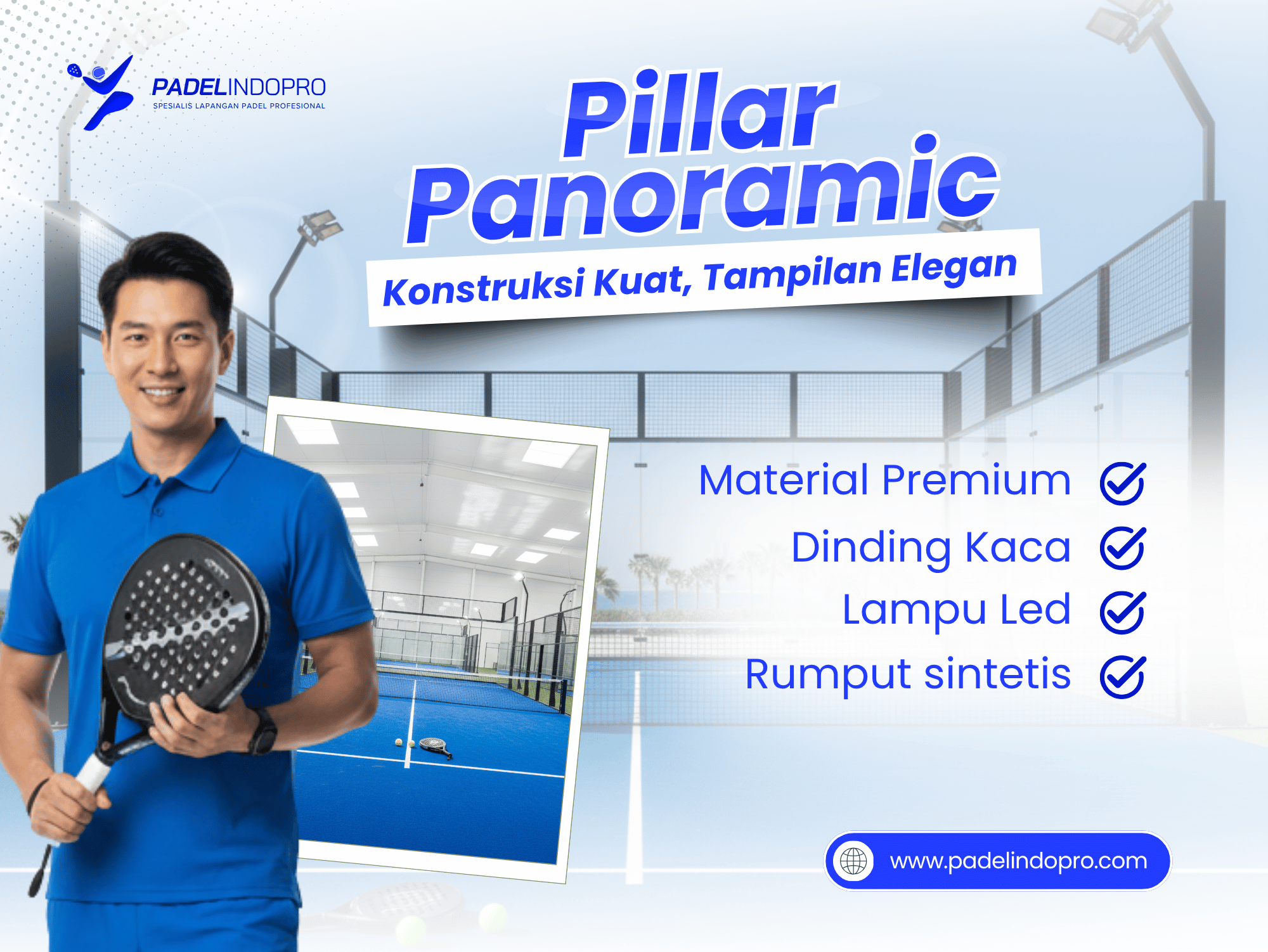 PadelIndoPro - Spesialis Pembuatan Lapangan Padel Profesional di Indonesia