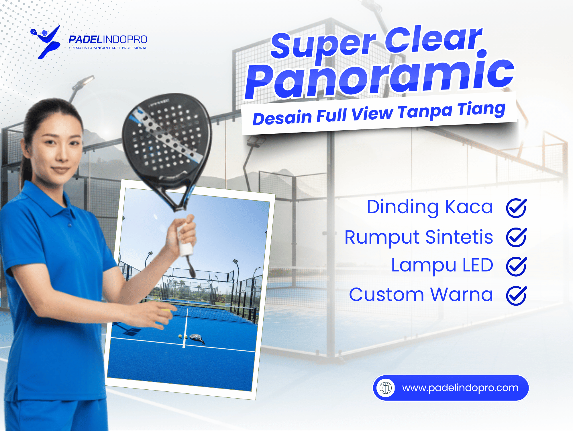 PadelIndoPro - Spesialis Pembuatan Lapangan Padel Profesional di Indonesia